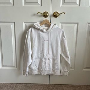 John Gault white hooded sweatshirt